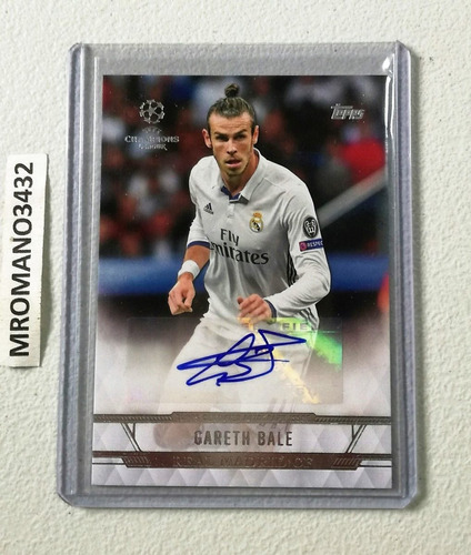 Topps Autografo Gareth Bale Champions League Real Madrid Cf