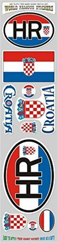 Croacia 10 Pegatinas Set Croata Bandera Calcomania Parachoqu