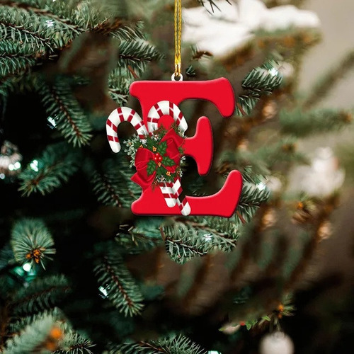 Colgante Acrílico Para Decoración Árbol De Navidad Letra A-z