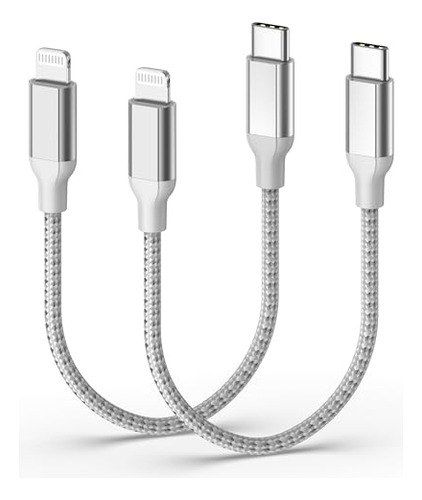 Cable Corto De 1 Pie Usb C A Lightning, [certificado Mfi De