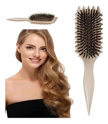 Cepillo Para Cabello Rizado, Cepillo Para Rizar Cerdas De Ja