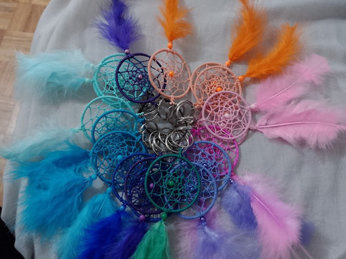 Atrapasueños Llaveros 5cm 1 Pluma Pack X 10