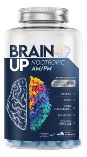 Nootrópico Brain Up Am/pm 60 Tabletes True Source Sabor Sem Sabor