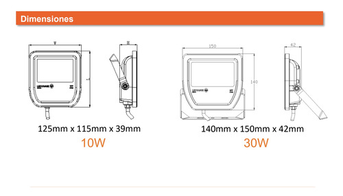 Set 3 Foco Proyectores Osram Ledvance 10w Luz Calido 800lm