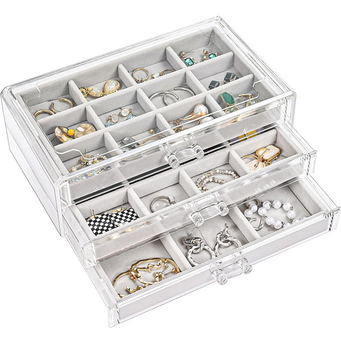 Organizador De Pendientes Con Caja Organizadora De Joyas Con
