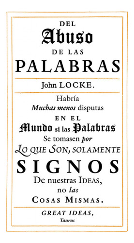 Del Abuso De Las Palabras - Locke, John