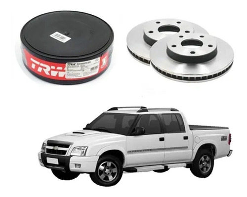 Par Disco Freio Ventilado S/cubo S10 Blazer 4x4 1998 A 2011