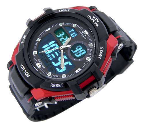 Reloj Montreal Hombre Ml1632 Ana-digi Luz Alarma Cronómetro