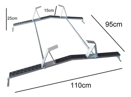 Imagem 4 de 4 de Rack / Suporte Porta-escadas Para Carro Uno, Gol, Universal