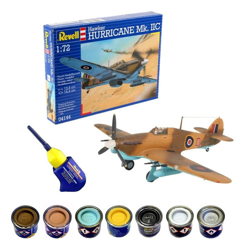 Set Inicio Hawker Hurricane Mk. Iic 1/72 Model Kit Revell