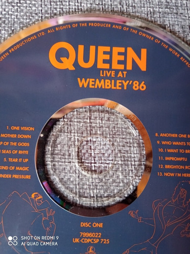 Cd Queen Disco Uno Live At Wembley' 86