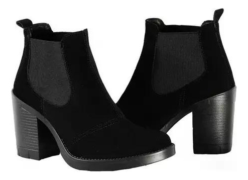 Botin Mujer Juvenil Tacón Vestir Comoda Botines Casual Dama