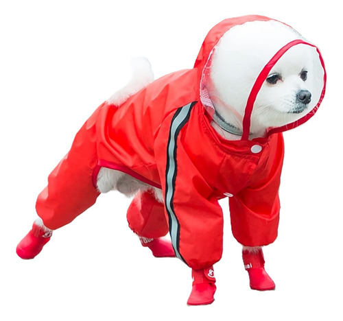 Vestido Impermeable Capa Perro Lluvia Poncho Mascota Perrito