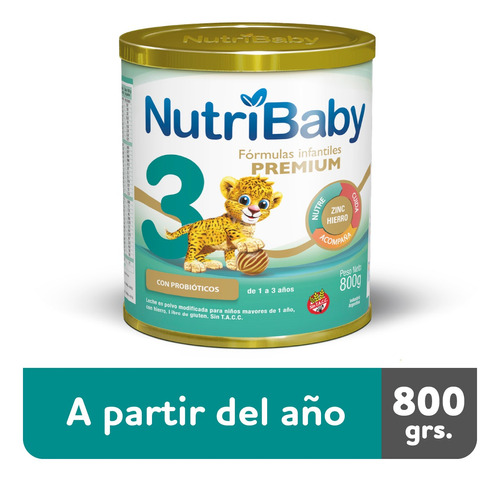 Imagen 1 de 1 de Nutribaby 3 Premium Leche 1 A 3 Años Lata 800g