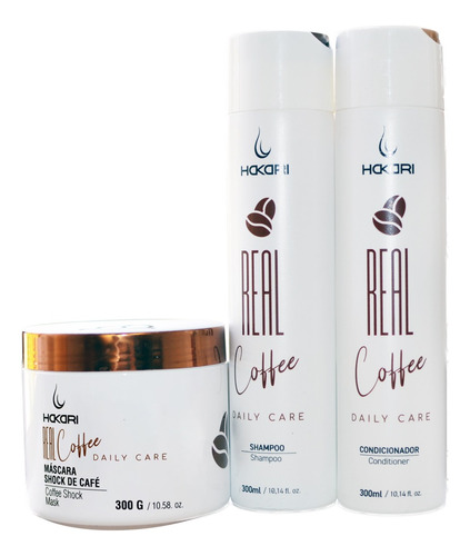 Real Coffee Shampoo + Acondicionador + Mascara (pack) 