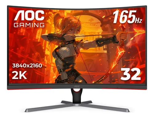 Monitor Curvo 32 Pulgadas 2k Qhd 165hz 1ms Freesync Negro
