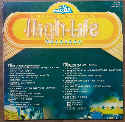 Lp High Life Slade Barry White Bee Gees Gary Glitter Vinil (Usado)