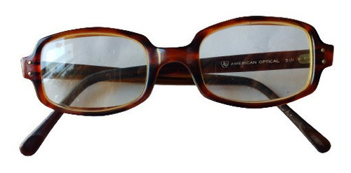 Lente Óptico American Optical Rectangle Red Tortoise Brown S