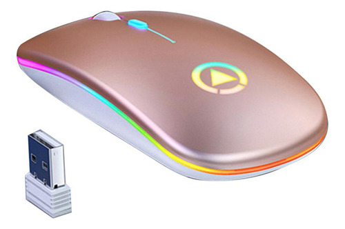 Ratón Inalámbrico Recargable Con Luz Led 2.4ghz Usb 1600dp