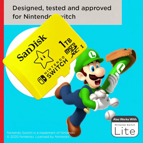 Microsd 1tb Para Nintendo Switch, Tarjeta De Memoria Sdxc De Gran Capacidad Con Velocidad De Transferencia De Hasta 100mb/s Para Juegos Y Datos