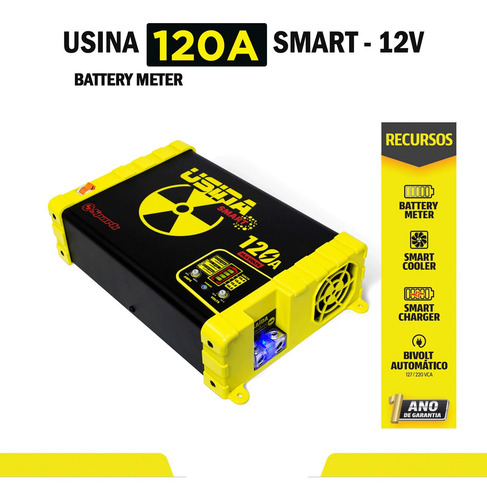 Imagem 2 de 7 de Fonte Carregador Usina Spark 120a Battery Meter 2021 Bivolt