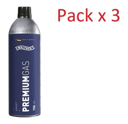 Green Gas Pack X3 Airsoft Walther 750 Ml / Hiking Outdoor