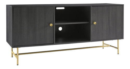 Mesa De Televisor Elegante De Madera Color Gris