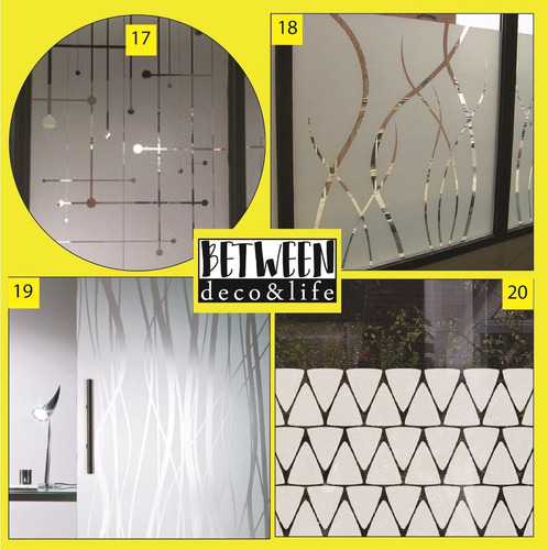 Imagen 5 de 9 de Vinilo Esmerilado Con Diseño Ventanas Mamparas Baño Vidrios