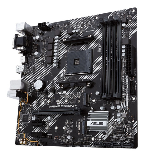 Imagen 3 de 9 de Mother Asus Prime B550m-k Amd Ddr4 B550 Ryzen 3 Gen Pcie 4.0