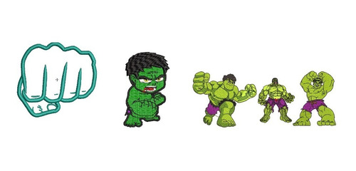 Pack Matrices Para Maquinas Bordadoras Incleible Hulk Heroe