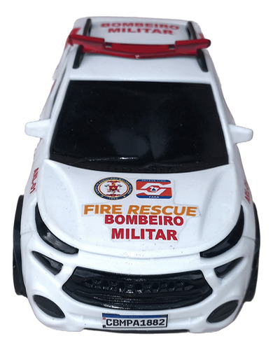 Miniatura Viatura Bombeiros Militar Do Pará (cbmpa) 25cmx9cm Branco