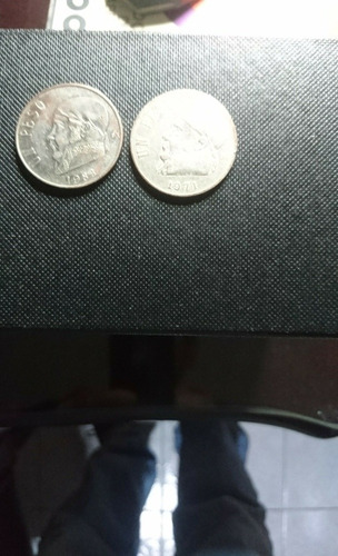 2 Monedas De Colección De Un Peso De Morelos 1971 1983