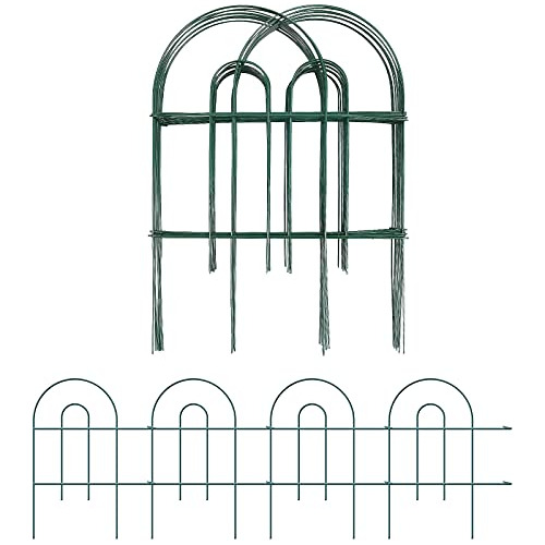 Valla Decorativa Amagabeli Para Jardin, Acero Inoxidable, Al