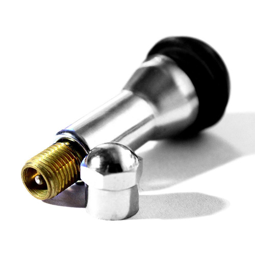 Imagen 3 de 3 de Válvula De Goma Cromada Para Llanta Tr413 .