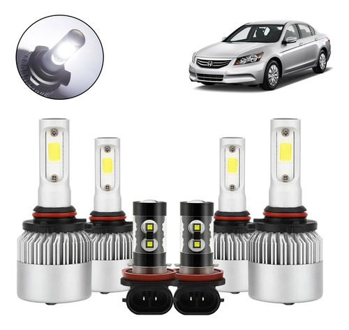 Luz Alta/baja/niebla Kit Faros Led 8000lm Para Honda