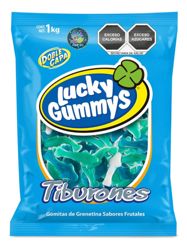 Lucky Gummys Tiburón Dulce Frutales Gomita Granel 1 Kg