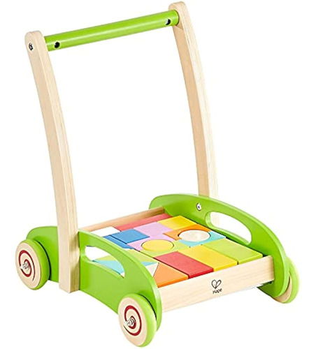 Hape Block Y Roll Cart Toddler Juguete De Madera Push And Pu
