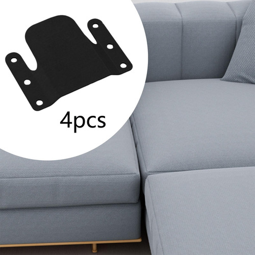 4 Conectores Para Sofá Seccional, Fáciles De Negro