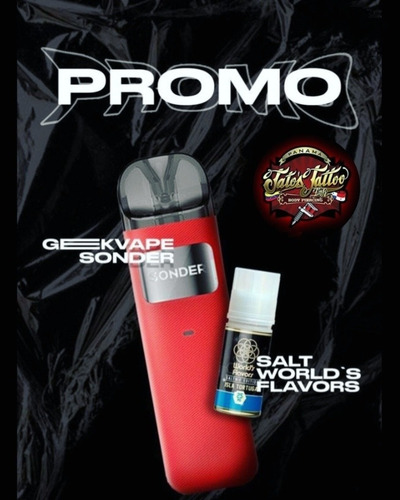 Imagen 2 de 2 de Vaper Geek Vape Sonder U + Salt World's 30ml Combo