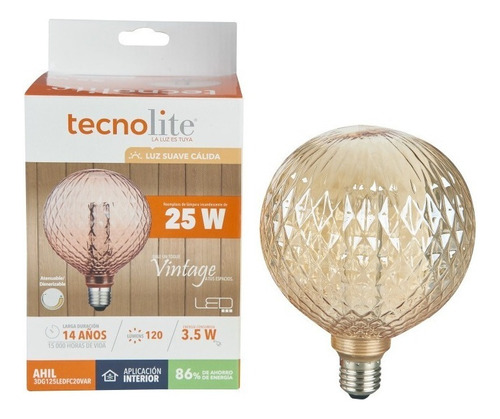 Foco Led Vintage Atenuable 3.5 W Luz Cálida Base E27 Ámbar Color De La Luz Luz Suave Cálida