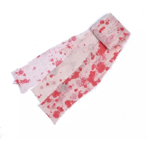 Vendaje De Sangre Artificial De Tela De Gasa Para Halloween