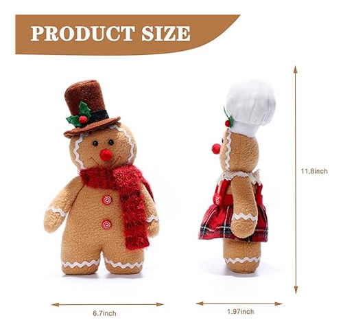 Peluche De Jengibre, Muñeco De Peluche De Navidad, Muñeco De