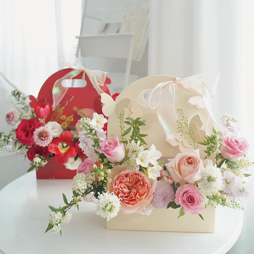 Caja De Flores De Mariposa 3d De 10 Piezas, Caja De Rosa