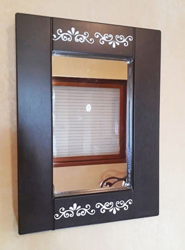 Cuadro Decorativo Espejo Madera Deco Vintage