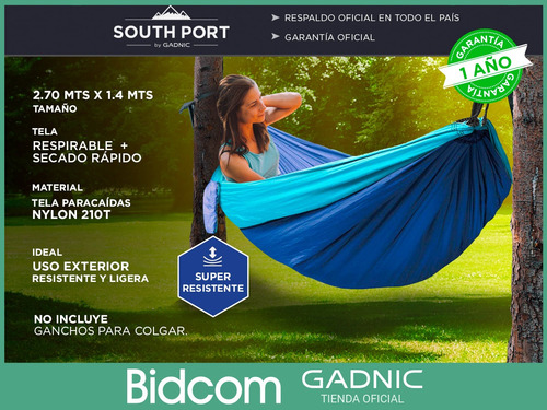 Imagen 2 de 9 de Hamaca Paraguaya Colgante Utraliviana Gadnic Para Jardin