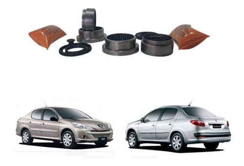 Imagem 9 de 10 de Kit Rolamento Eixo Traseiro Peugeot 206/207 C/barra 50mm