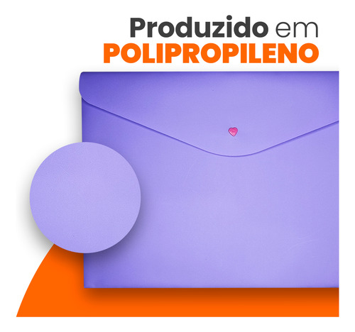 Kit 10 Envelopes Com Botão A4 Fullcolor Resistentes