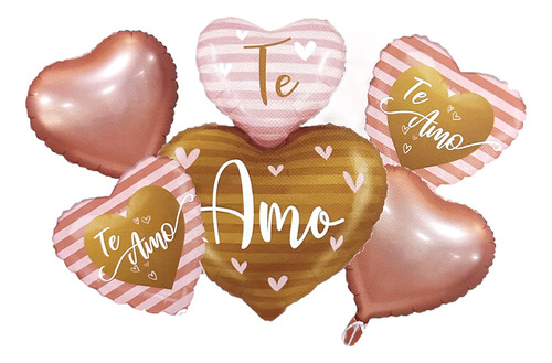 Set De Globos Te Amo Amor Dia De Los Enamorados 5pcs