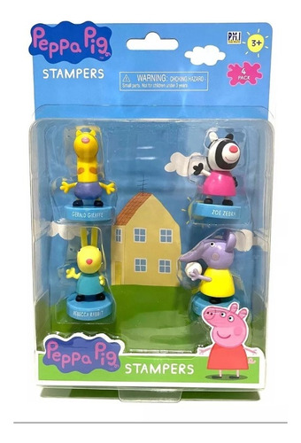 Peppa Pig - Set 4 Figuras Con Timbres / Stampers (set 3)