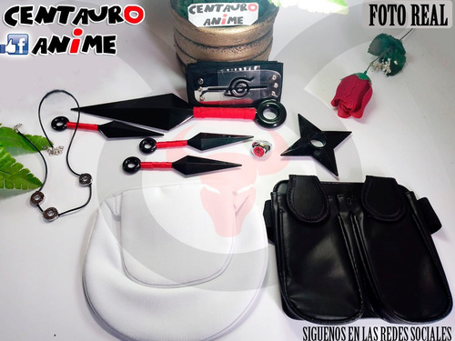 Imagen 2 de 6 de Naruto Set Kunai Bandana Kit Completo X10 Piezas